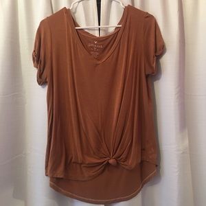 Copper V Neck T-Shirt